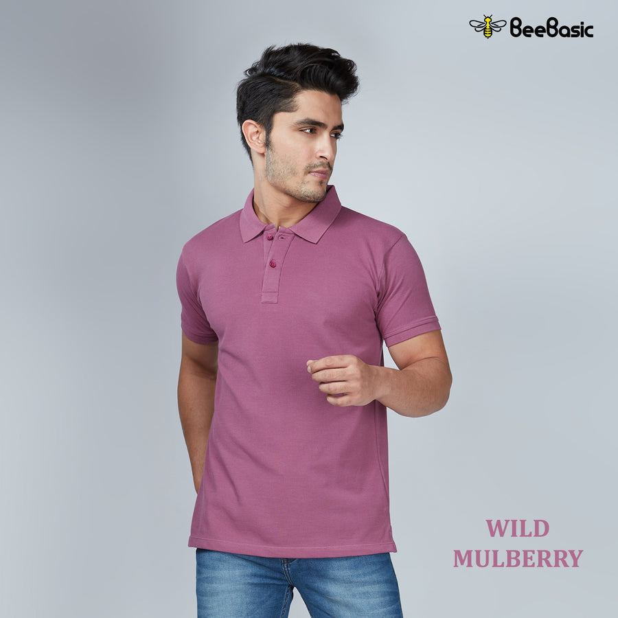 Wild Mulberry Half Sleeve Polo T-Shirt