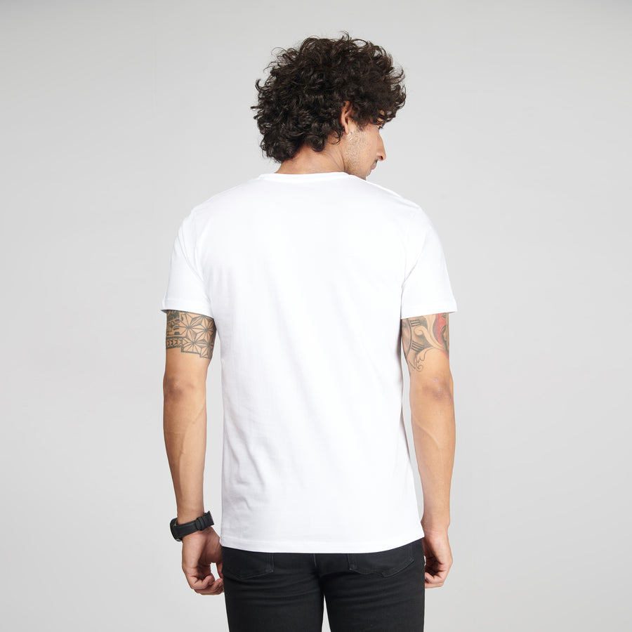 White Half Sleeve T-Shirt