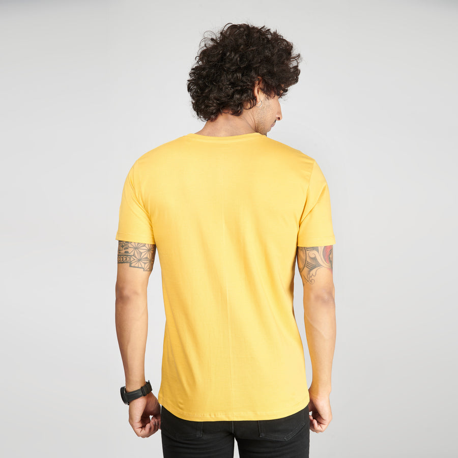 Happy Yellow Half Sleeve T-Shirt