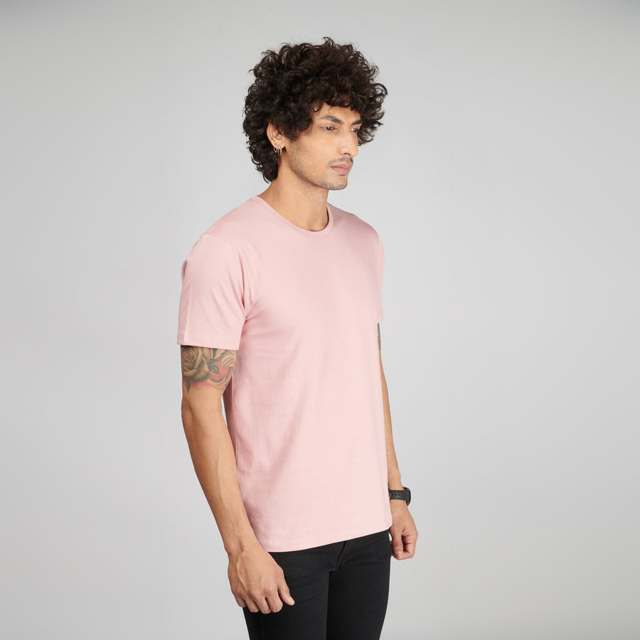 Salmon Pink Half Sleeve T-Shirt