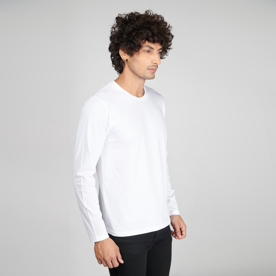 White Full Sleeve T-Shirt