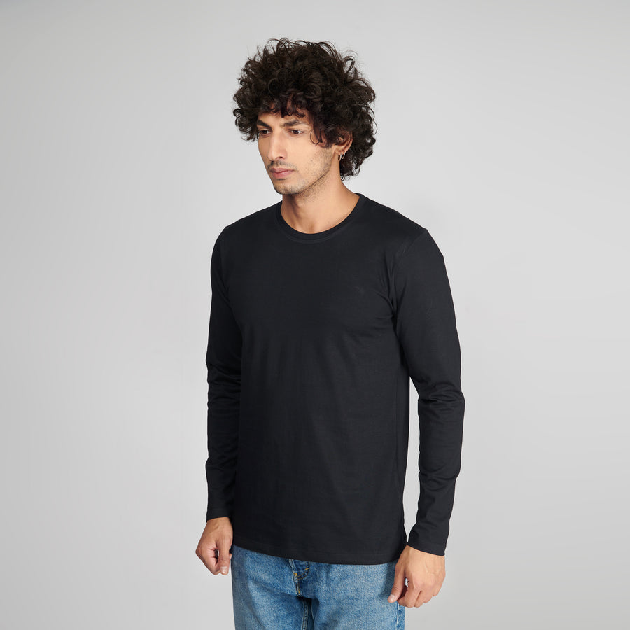 Black Full Sleeve T-Shirt