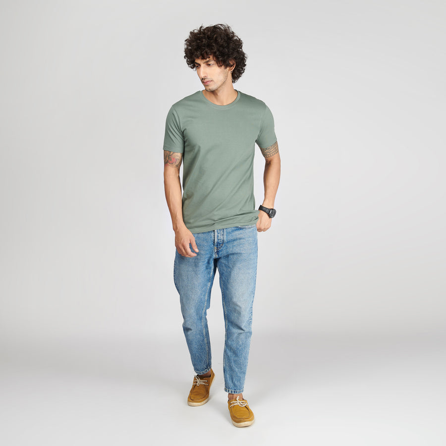 Sage Green Half Sleeve T-Shirt