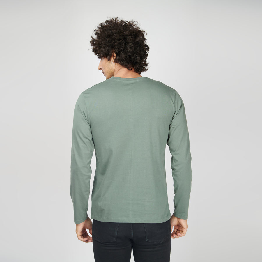Sage Green Full Sleeve T-Shirt