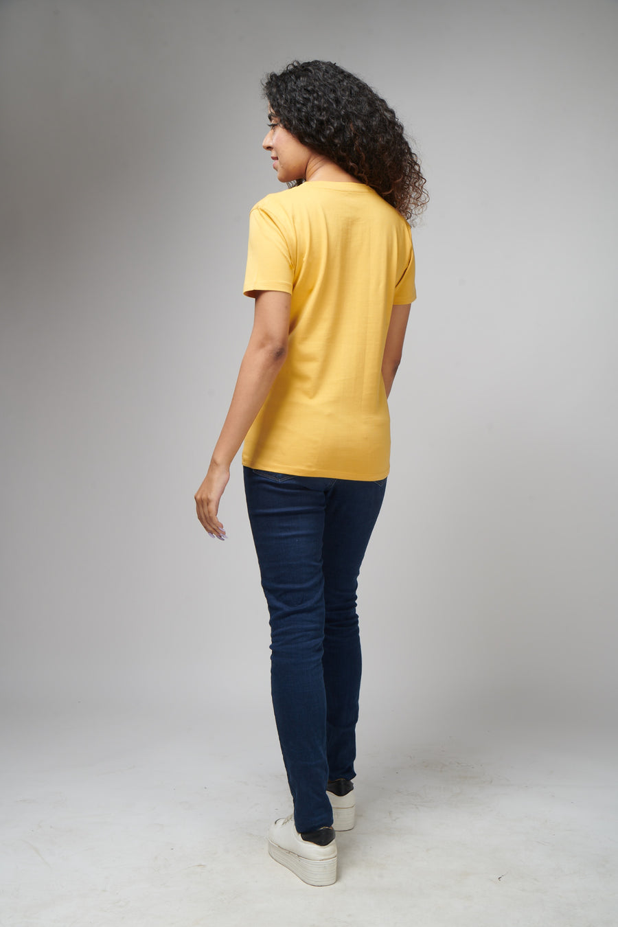 Happy Yellow Half Sleeve T-Shirt