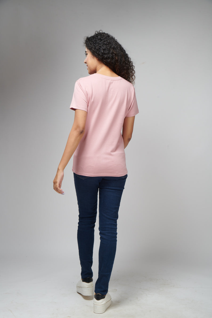 Salmon Pink Half Sleeve T-Shirt