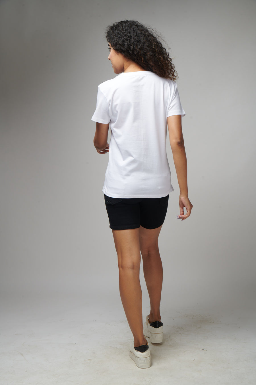 White Half Sleeve T-Shirt