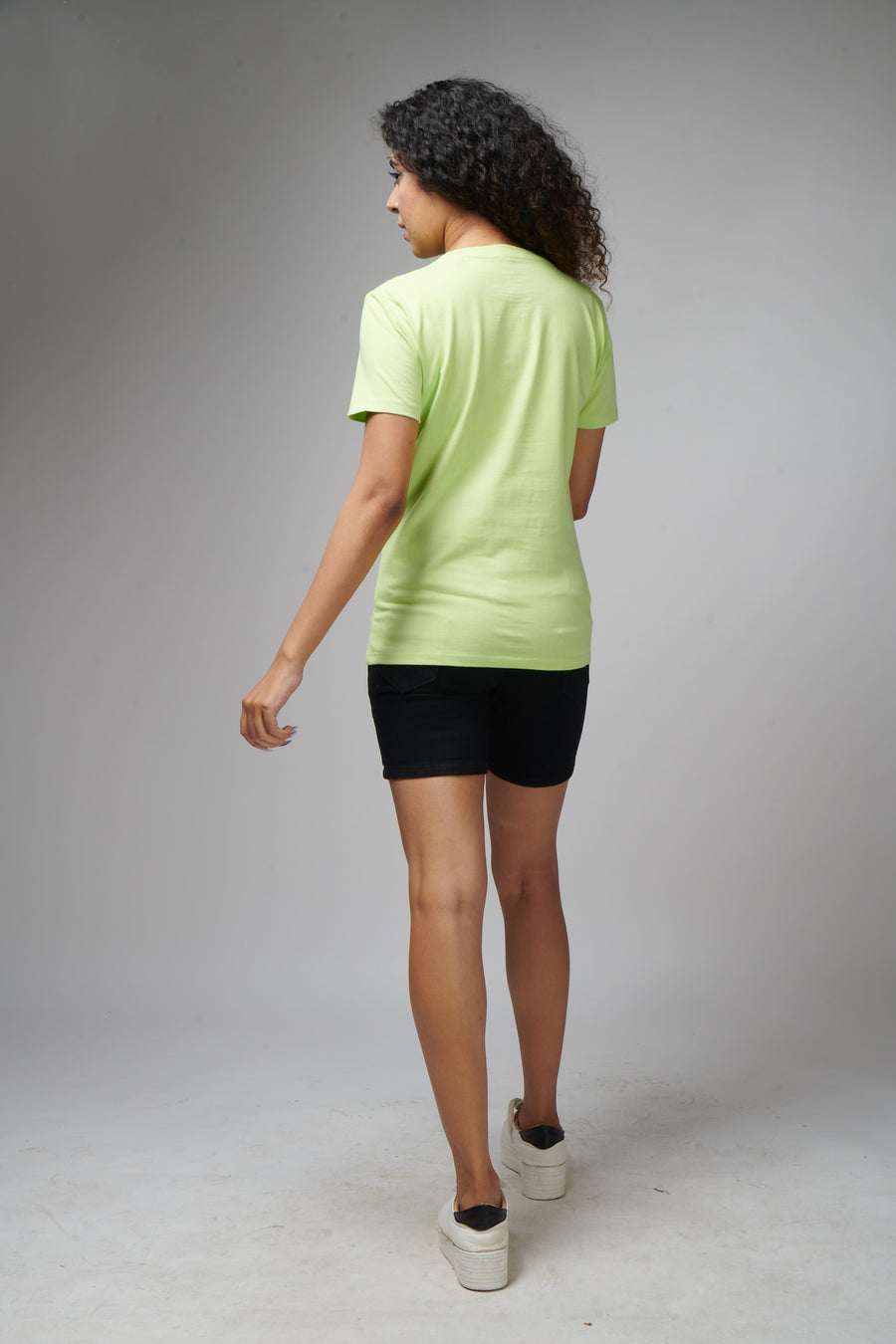 Neon Green Half Sleeve T-Shirt