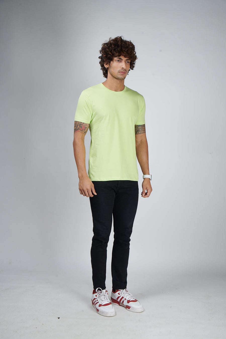 Neon Green Half Sleeve T-Shirt