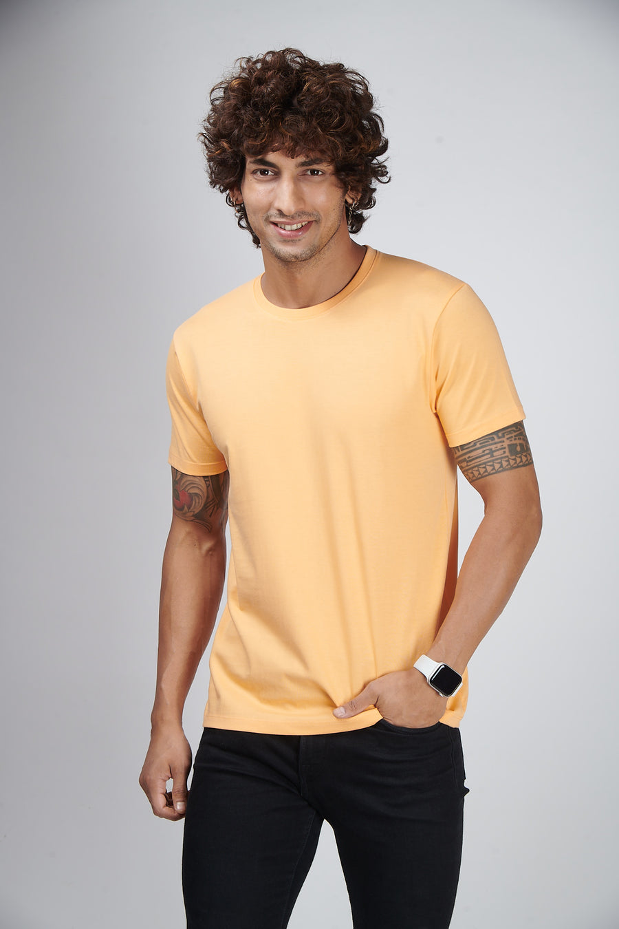 Sunlight Orange Half Sleeve T-Shirt
