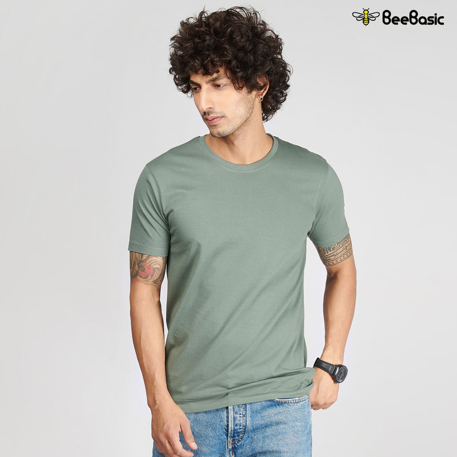 Sage Green Half Sleeve T-Shirt