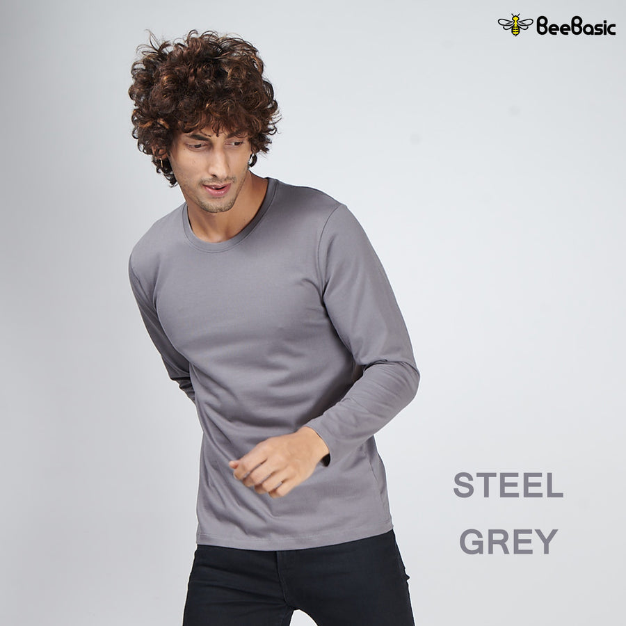 Steel Grey Full Sleeve T-Shirt