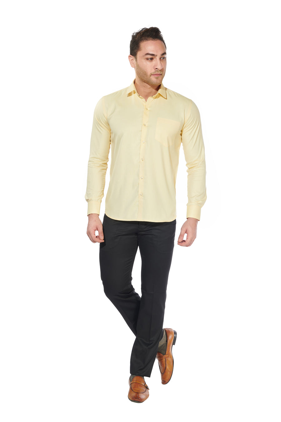 Yellow - Mens Slim-Fit Shirt