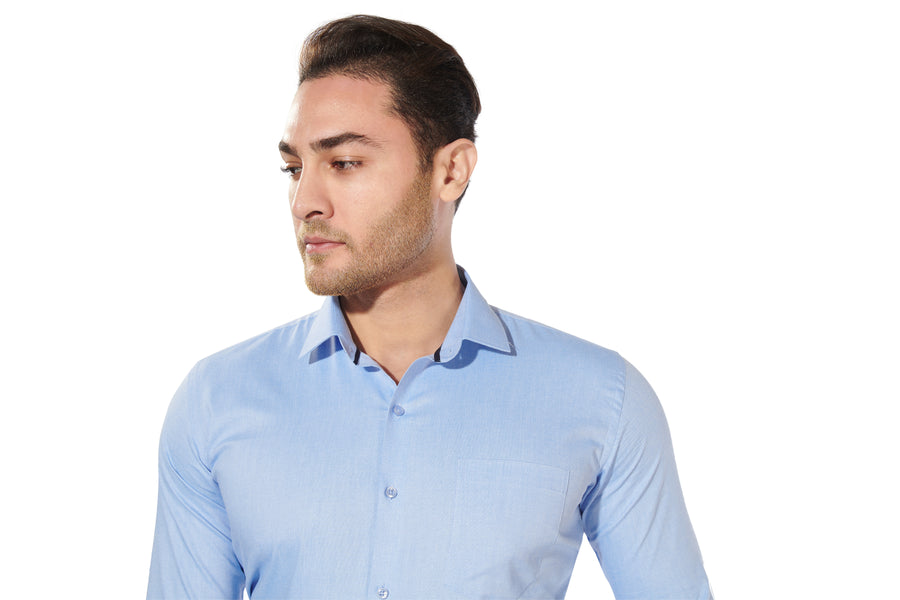 Oxford Blue | Mens Slim-Fit Shirt