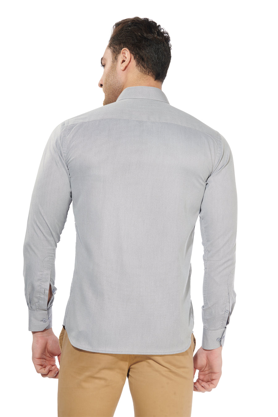 Grey | Mens Slim-Fit Shirt